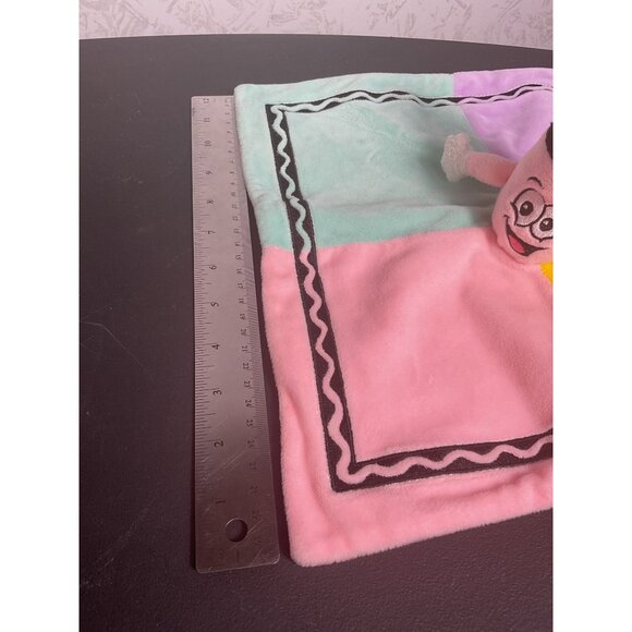Crayola Crayon Plush Baby Blanket Lovey 14" Square Soft Colorful Comforter By Ap - Picture 2 of 7